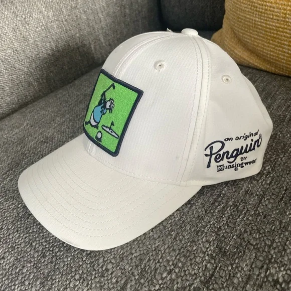Original Penguin Cream Cap with Green Embroidery - Picture 2 of 6
